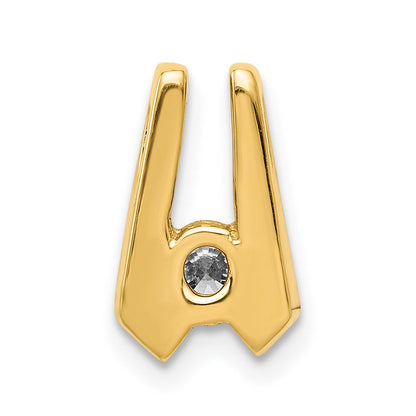 14K Gold AA-Diamant-Slide, 4 mm