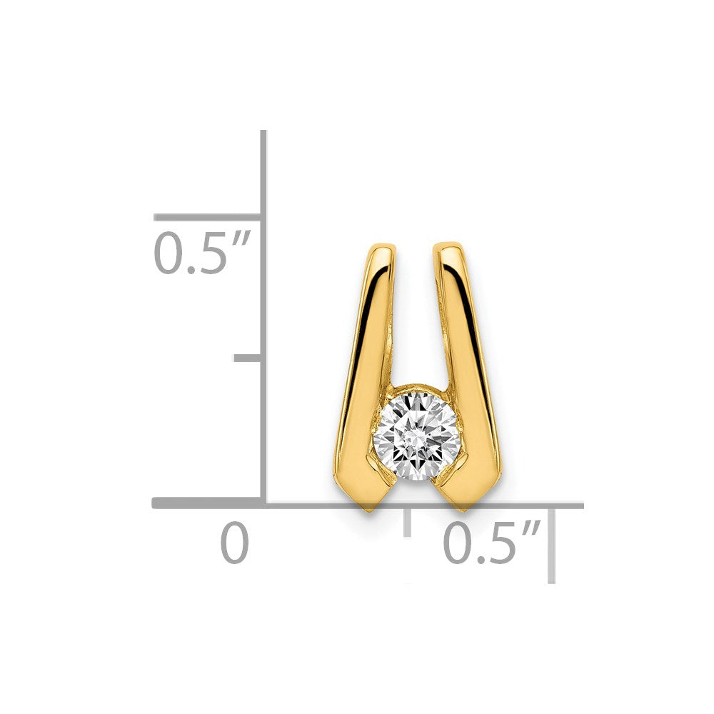 14K Gold AA-Diamant-Slide, 4 mm
