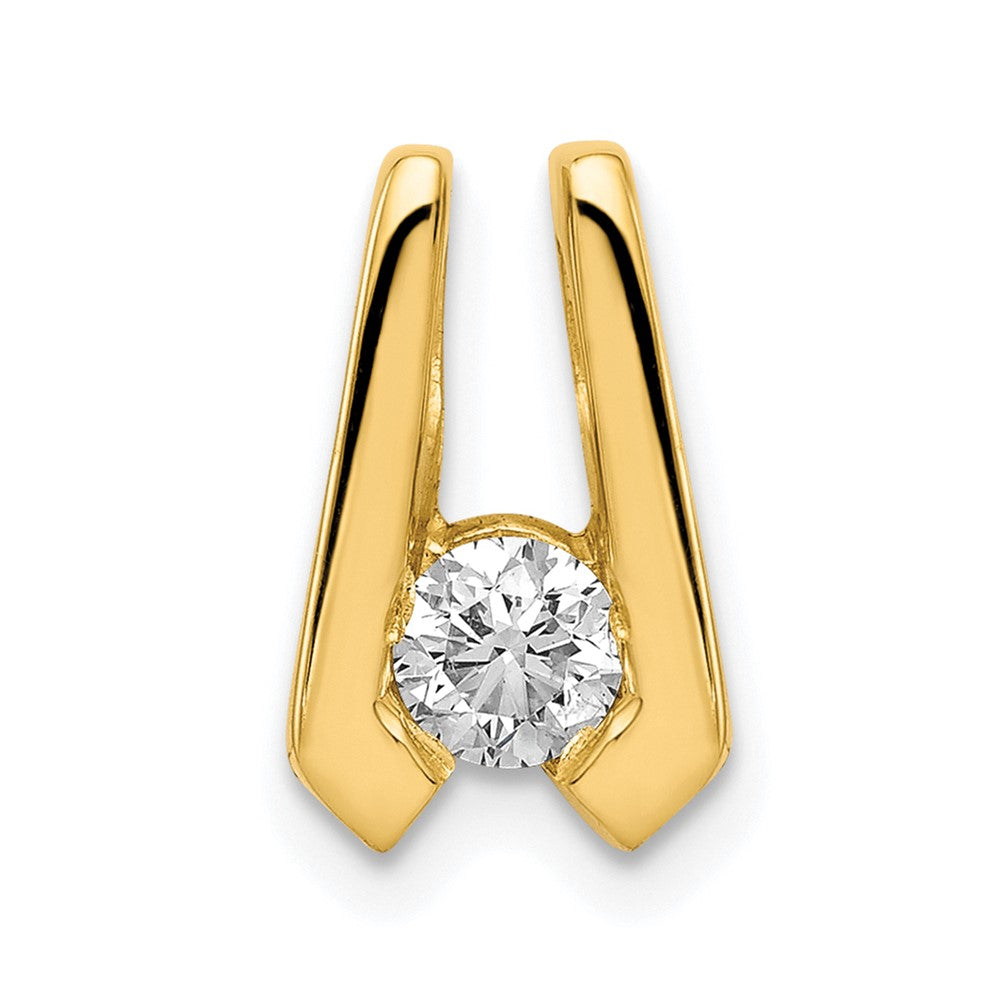 14K Gold AA-Diamant-Slide, 4 mm