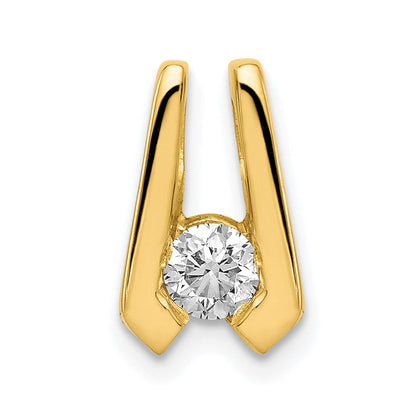 14K Gold AA-Diamant-Slide, 4 mm