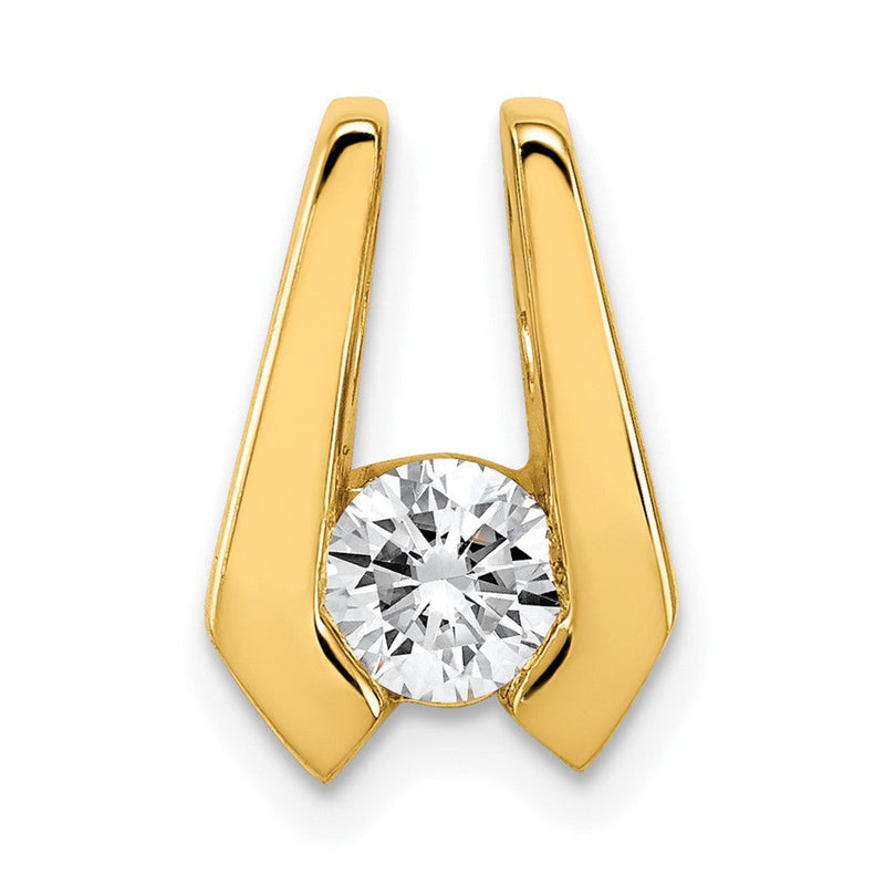 14K Gold Diamant-Anhänger AA 4,5 mm zum Aufschieben
