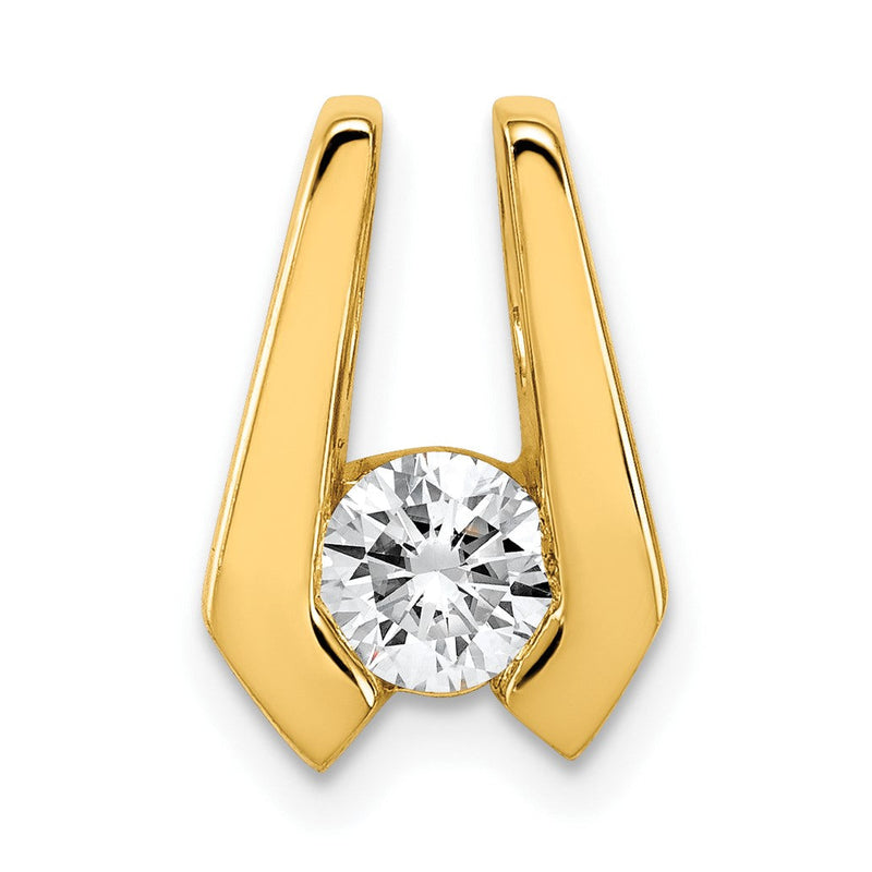 14K AAA 4,5-mm-Diamant-Schiebeanhänger