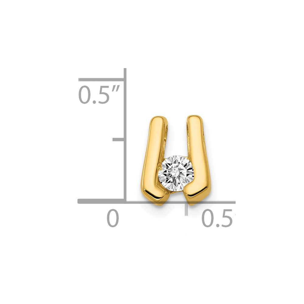 14K Gelbgold Diamant-Slide, VS, 3,75 mm