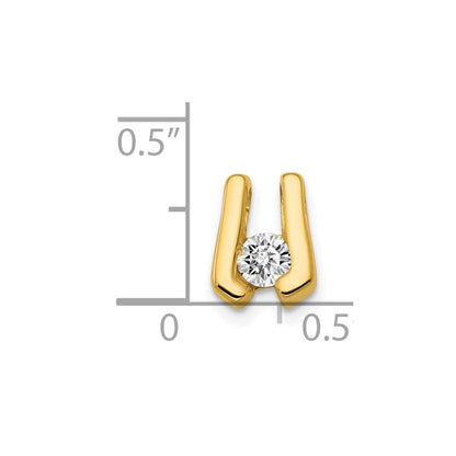 14K Gelbgold Diamant-Slide, VS, 3,75 mm
