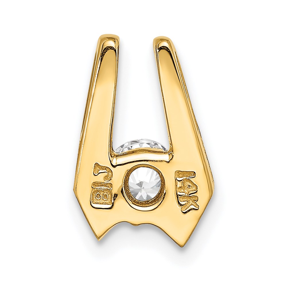14K AAA 4,5-mm-Diamant-Slide-Anhänger