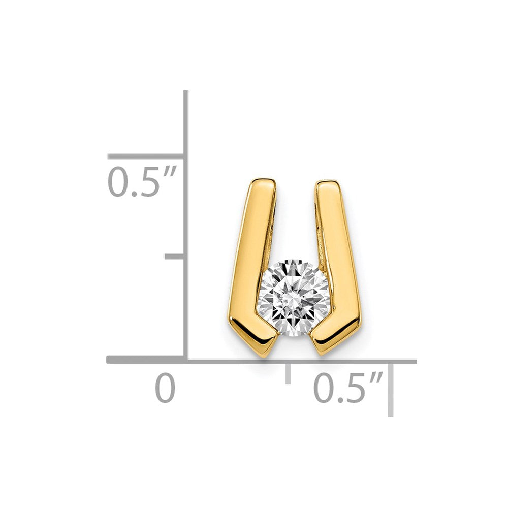 14K AAA 4,5-mm-Diamant-Slide-Anhänger