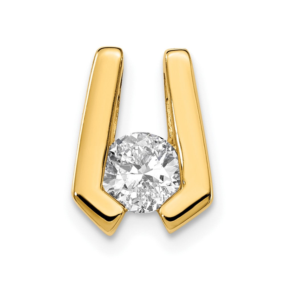 14K AAA 4,5-mm-Diamant-Slide-Anhänger