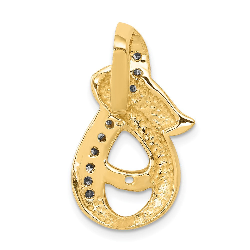 14K Gelbgold Ohrstecker mit AAA-Diamant