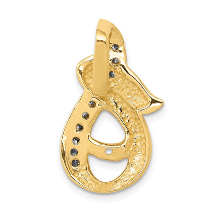 14K Gelbgold Ohrstecker mit AAA-Diamant