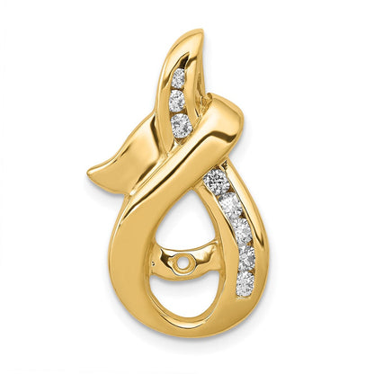 14K Gelbgold Ohrstecker mit AAA-Diamant
