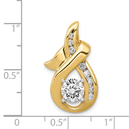 14K Gelbgold Ohrstecker mit AAA-Diamant