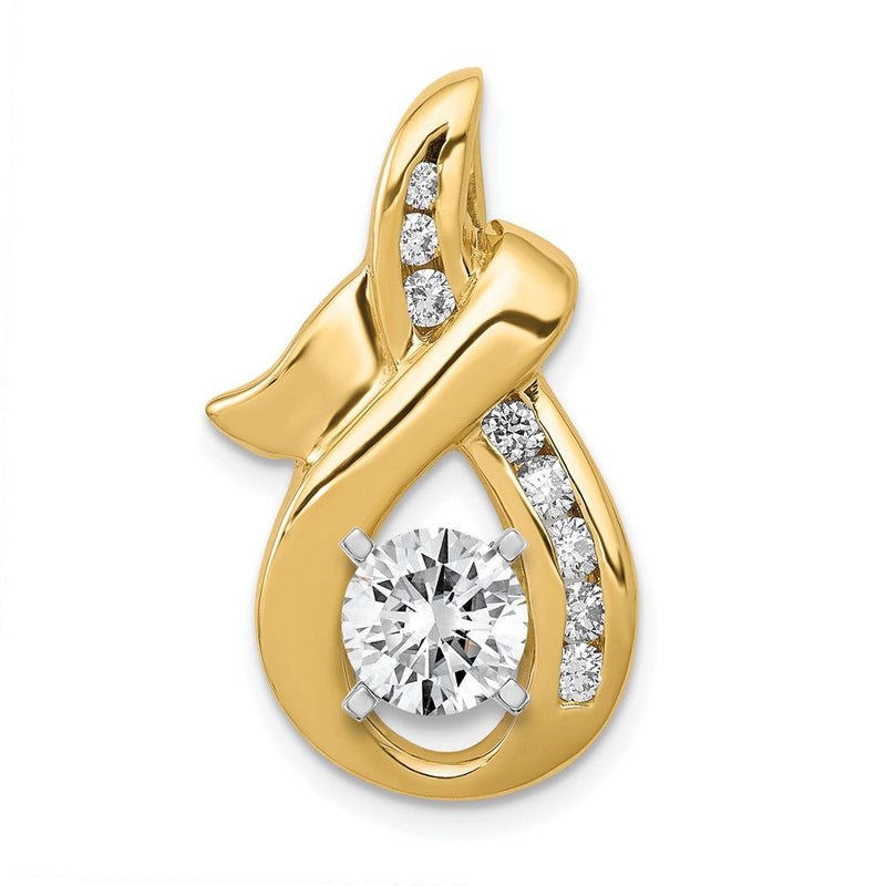 14K Gelbgold Ohrstecker mit AAA-Diamant