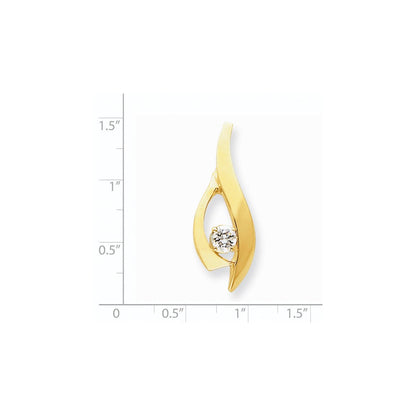 14K Gelbgold Aa Diamant Anhänger