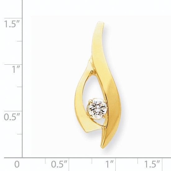 14K Gelbgold Aaa Diamant Anhänger