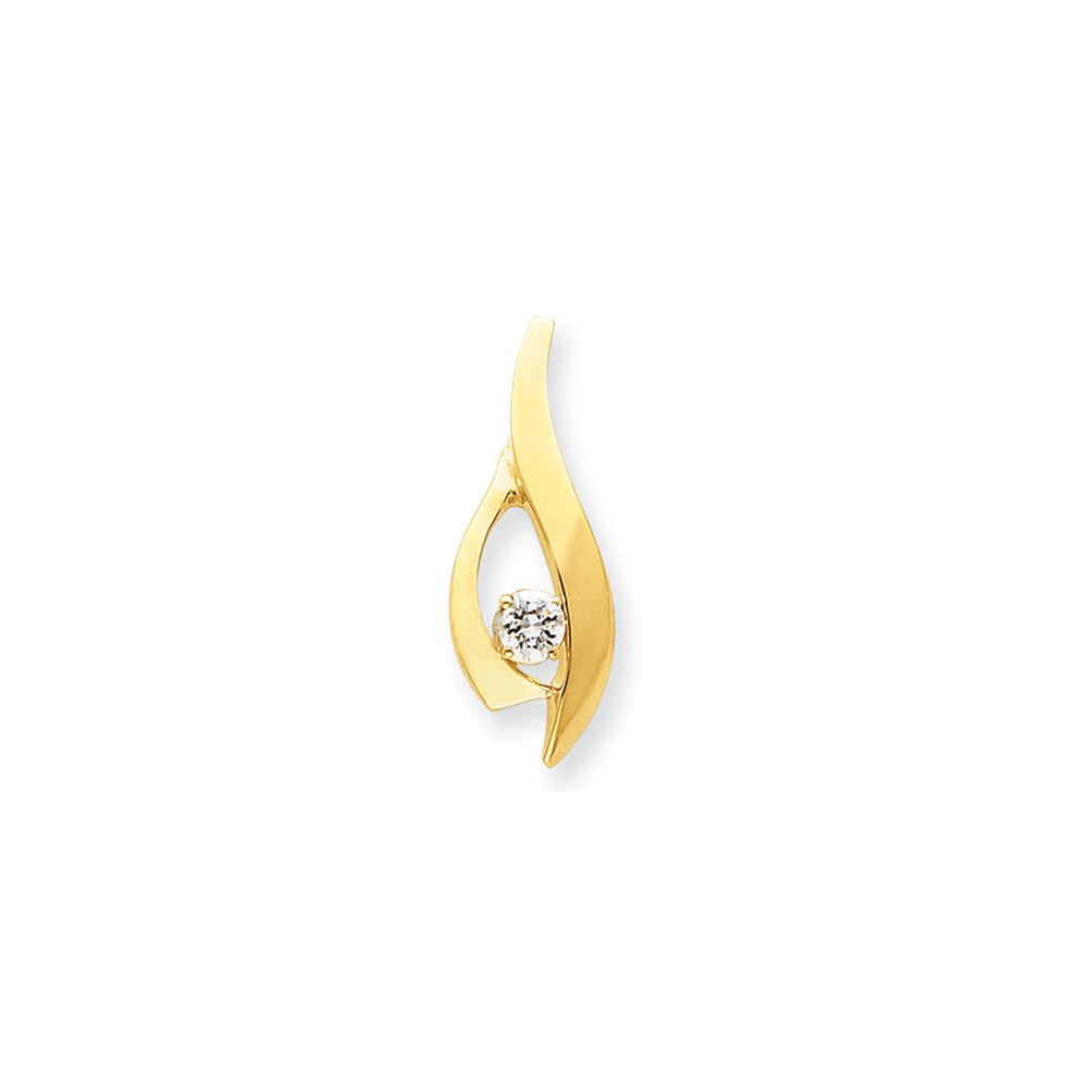 14K Gelbgold Aa Diamant Anhänger