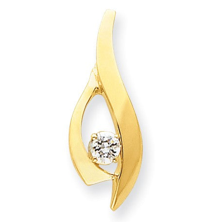 14K Gelbgold Aaa Diamant Anhänger
