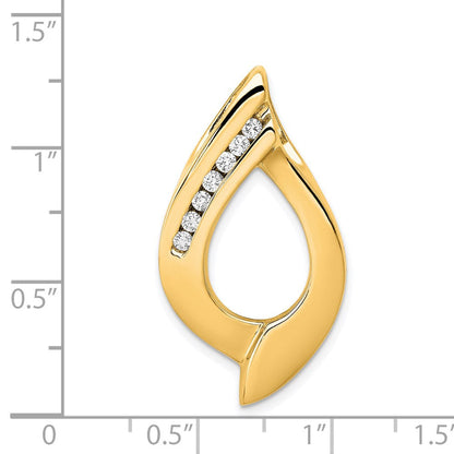 14K Diamant-Schieber mit 7 Steinen à 1,9 mm, VS