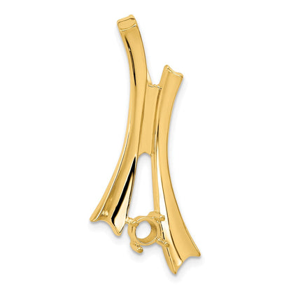 14K Anhänger für 1 Stein, 4 mm, AAA-Diamant