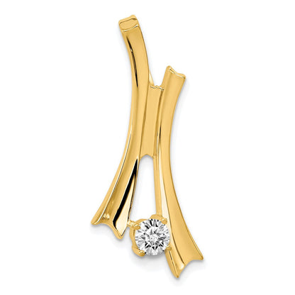 14K Anhänger für 1 Stein, 4 mm, AAA-Diamant