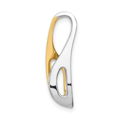 14K Bicolor Diamant-Anhänger mit Steckverschluss