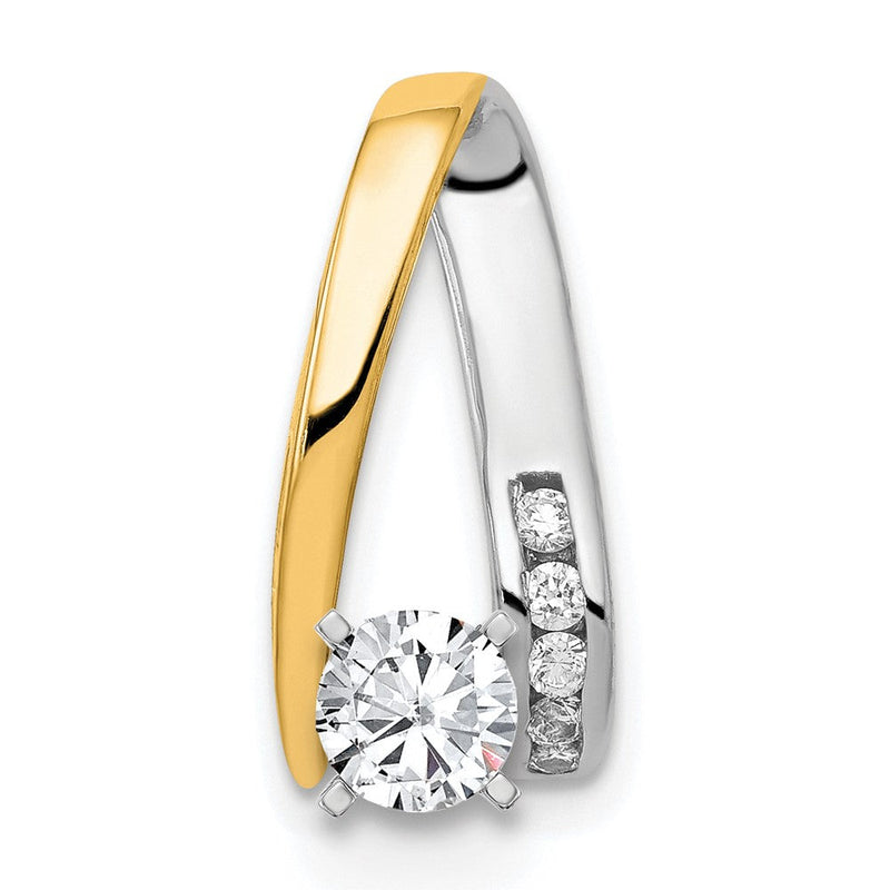 14K Bicolor Diamant Schließe