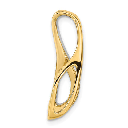 14K Bicolor Slide-Anhänger mit natürlichem Diamant