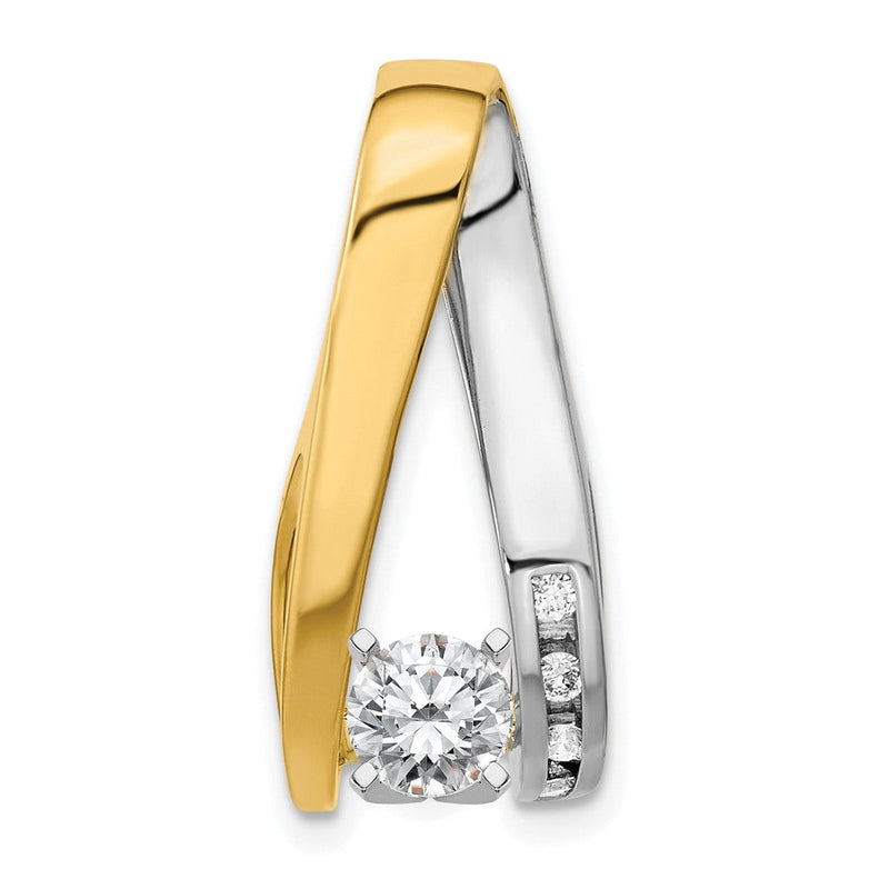 14K Bicolor Slide-Anhänger mit VS-Diamant