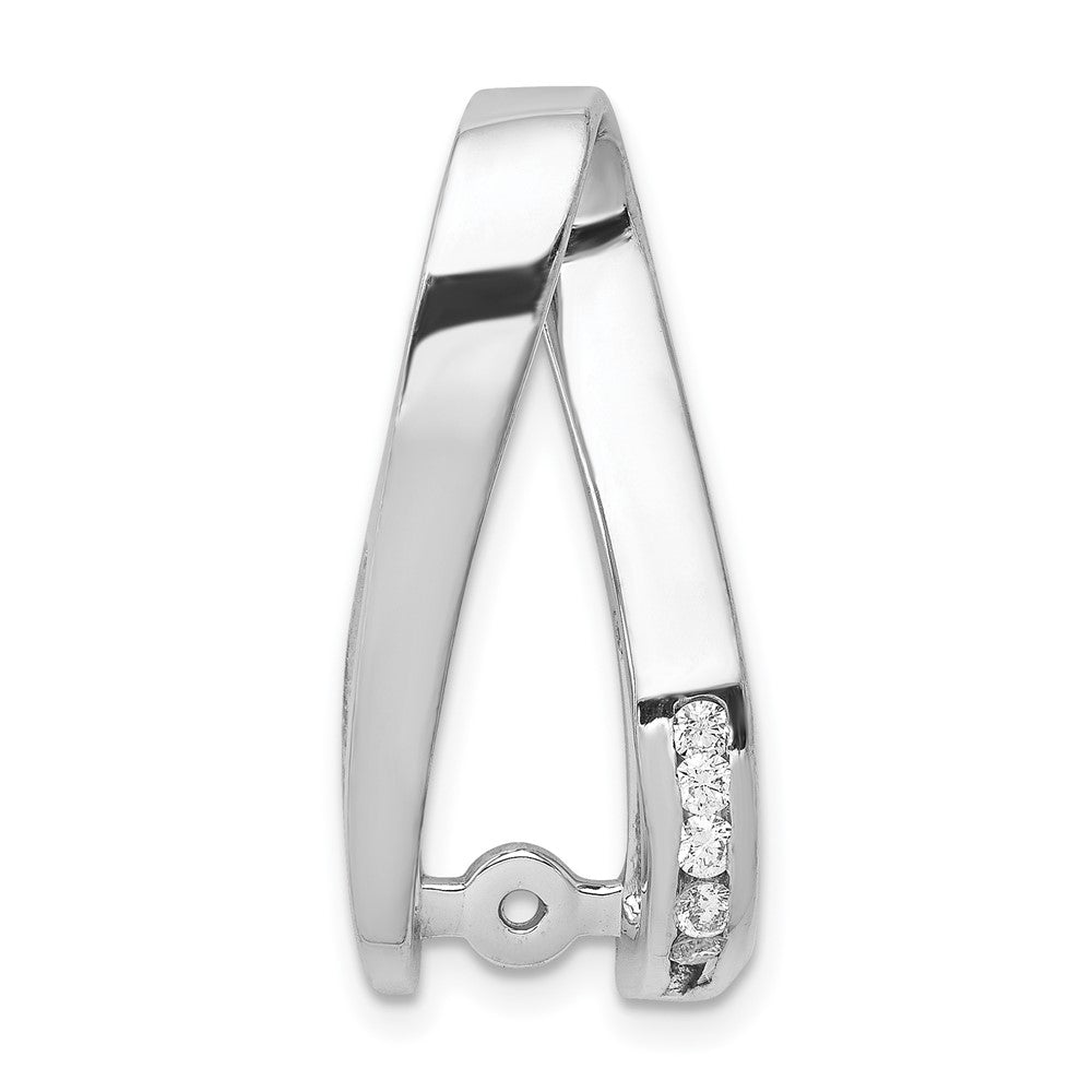 14K Weißgold AA Diamant-Steckerkette