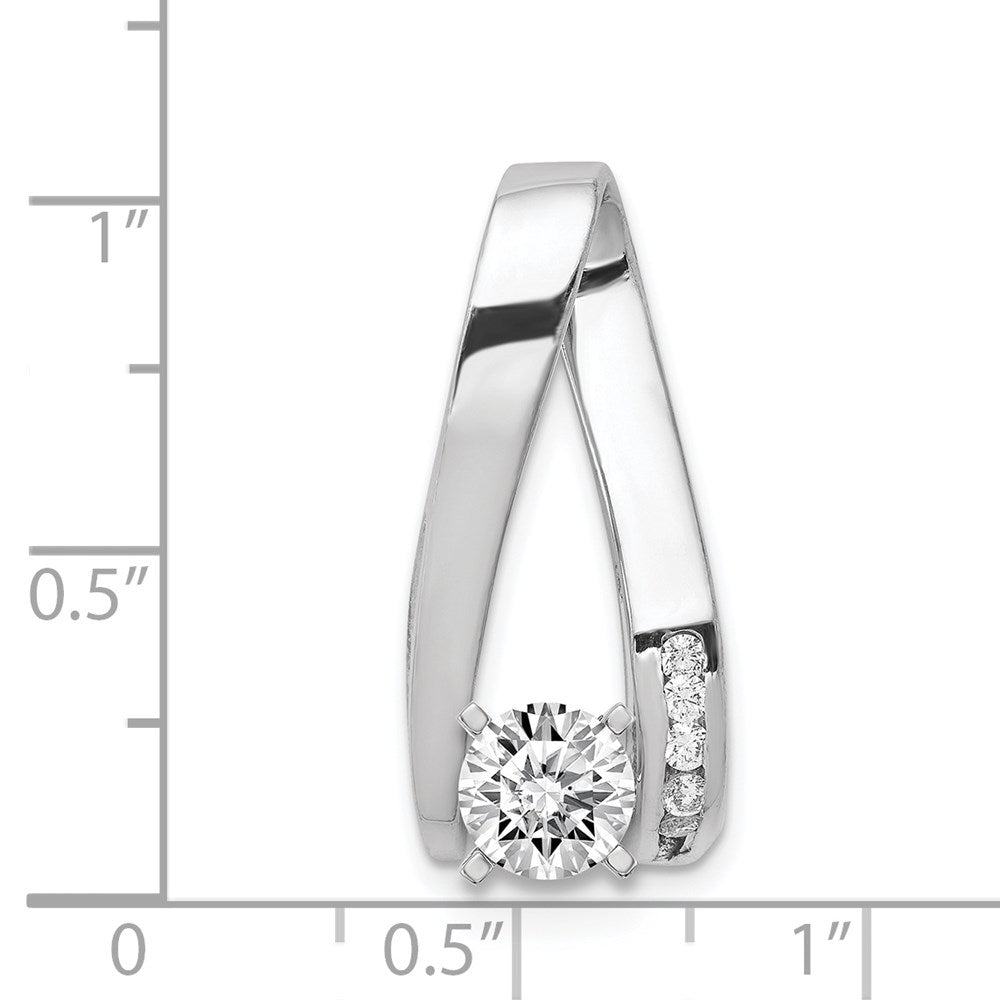 14K Weißgold AA Diamant-Steckerkette