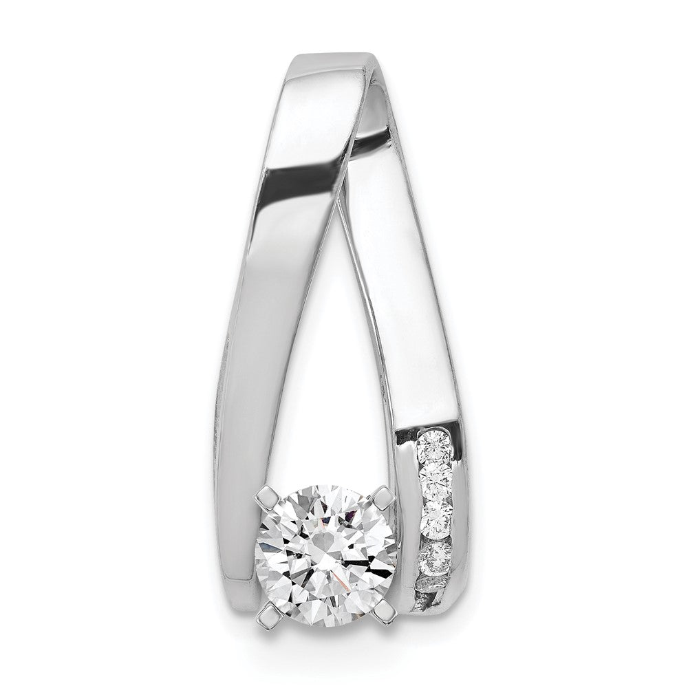 14K Weißgold AA Diamant-Steckerkette