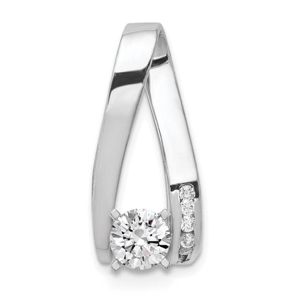 14K Weißgold AA Diamant-Steckerkette