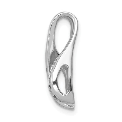 14K Weißgold Gleitanhänger für Kette mit rundem Labordiamant, 0,625 ct., VS/SI+ G+