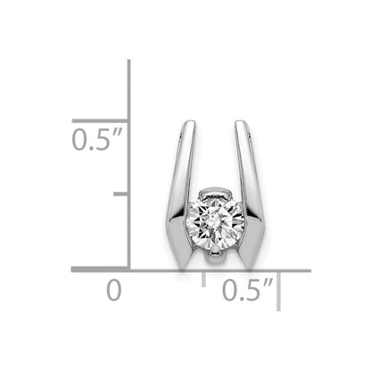 14K Weißgold 4,75 mm AA Diamant-Slide-Anhänger