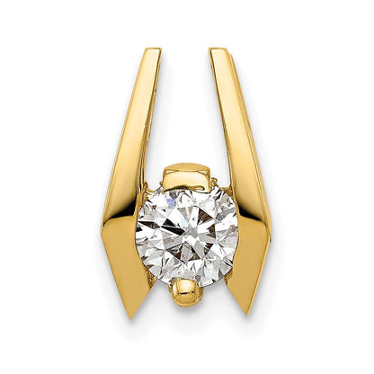14K Diamant-Slide-Anhänger, AA-Qualität, 5,25 mm
