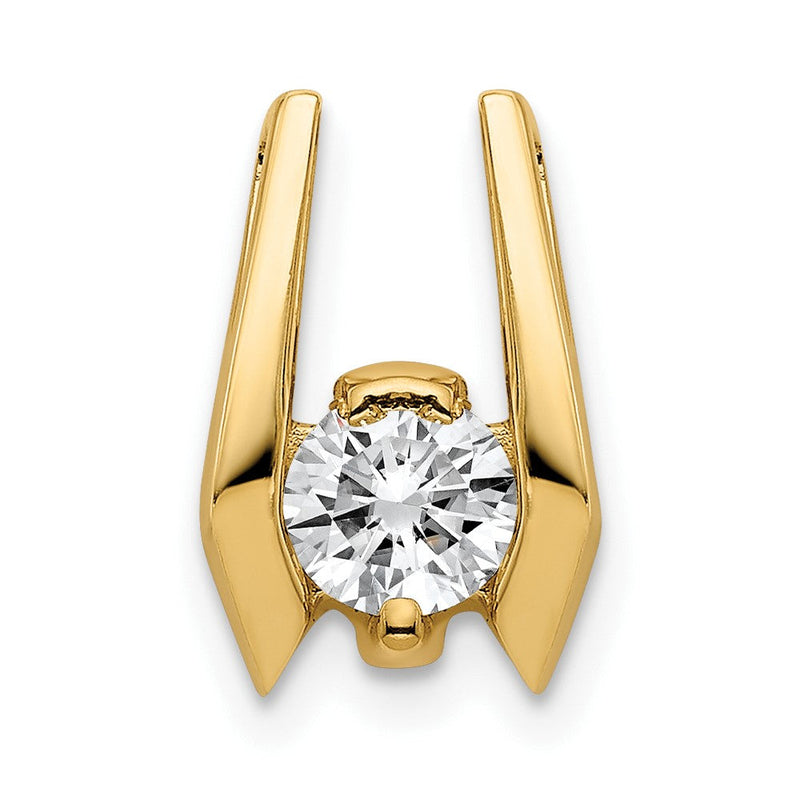 14K 4,75 mm AAA-Diamant-Schiebeanhänger
