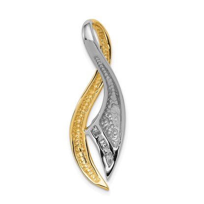 14K Bicolor Ring mit natürlichen Diamanten (0,175 ct Gesamtgewicht, Farbe G-I, SI2/SI3) und gedrehtem Bandmotiv