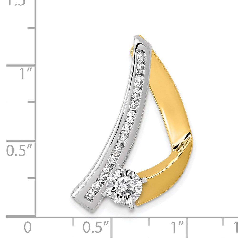 14K Bicolor Diamant-Anhänger
