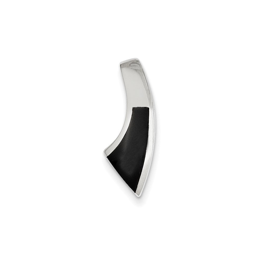 14K Weißgold Poliert Passt Up To 6mm auf Both Onyx Anhänger