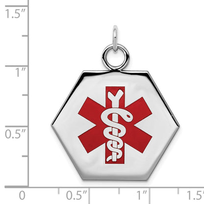 Sterlingsilber Rhodiniert Medizinisch Schmuck Anhänger
