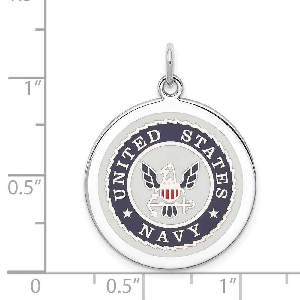 Sterlingsilber Rhodiniert U.s. Navy Plättchen