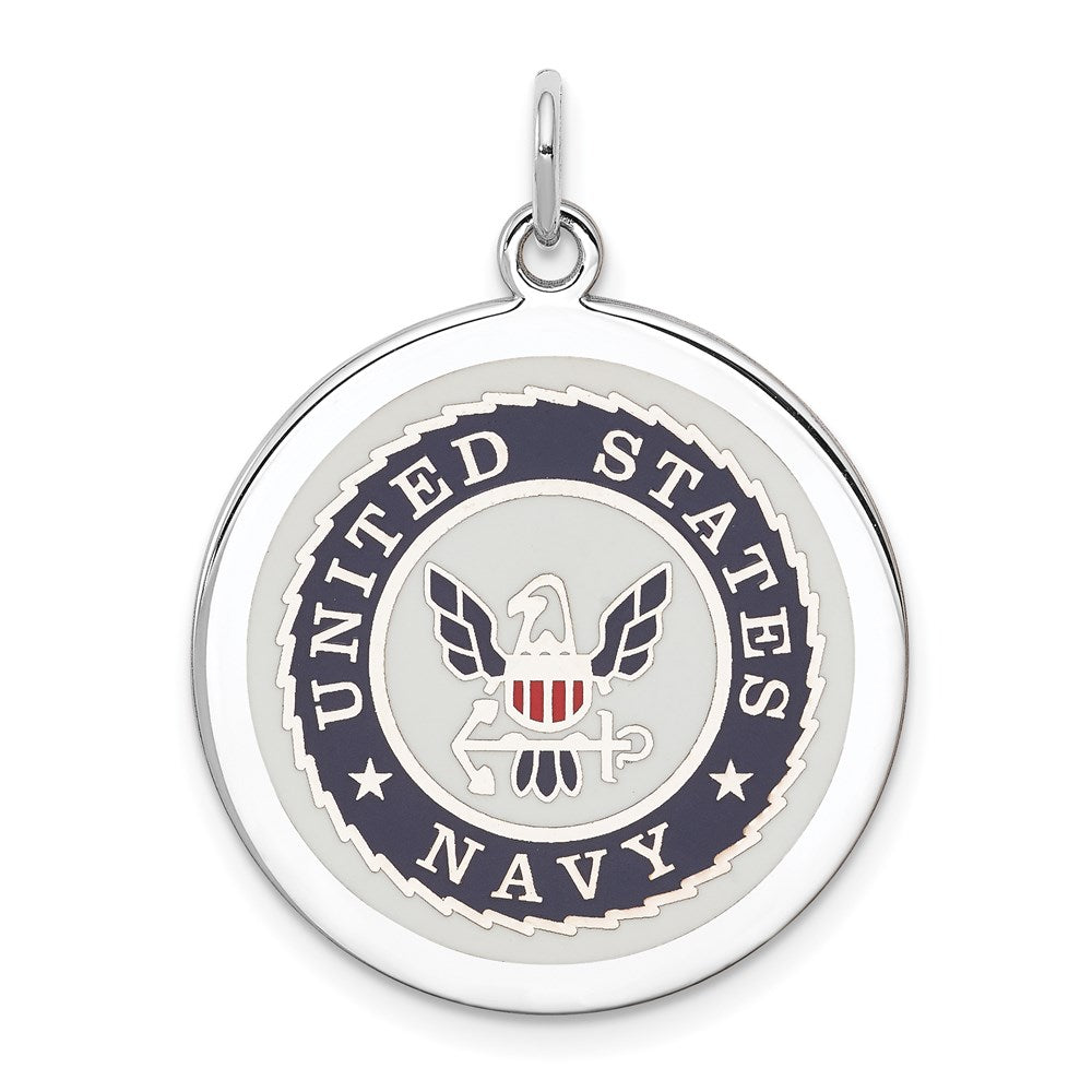 Sterlingsilber Rhodiniert U.s. Navy Plättchen
