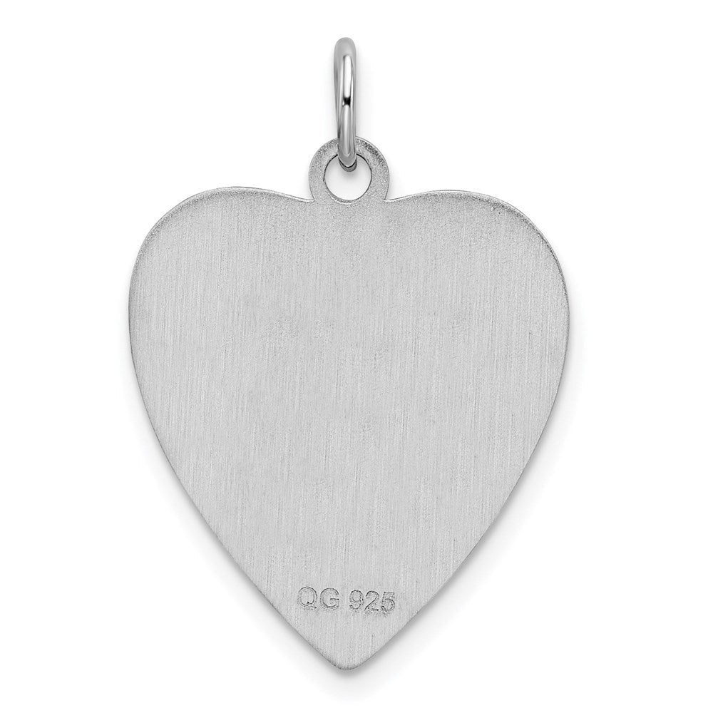 Sterlingsilber Rhodiniert Gravierbar Emaille Sm.heart Medizinisch Anhänger