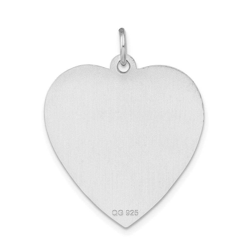 Sterlingsilber Rhodium Gravierbar Non Emailliert Herz Medizinisch Anhänger