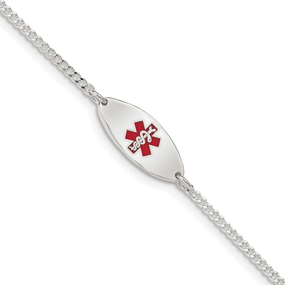 Sterlingsilber Rhodiniert Emaille Medizinisch Schmuck Armband