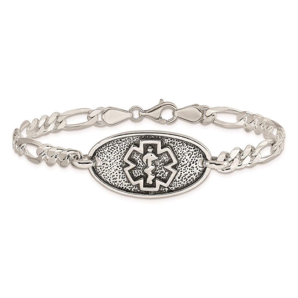 Sterlingsilber Antikisiert / Poliert Medizinisch Armband