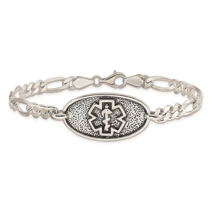 Sterlingsilber Antikisiert / Poliert Medizinisch Armband