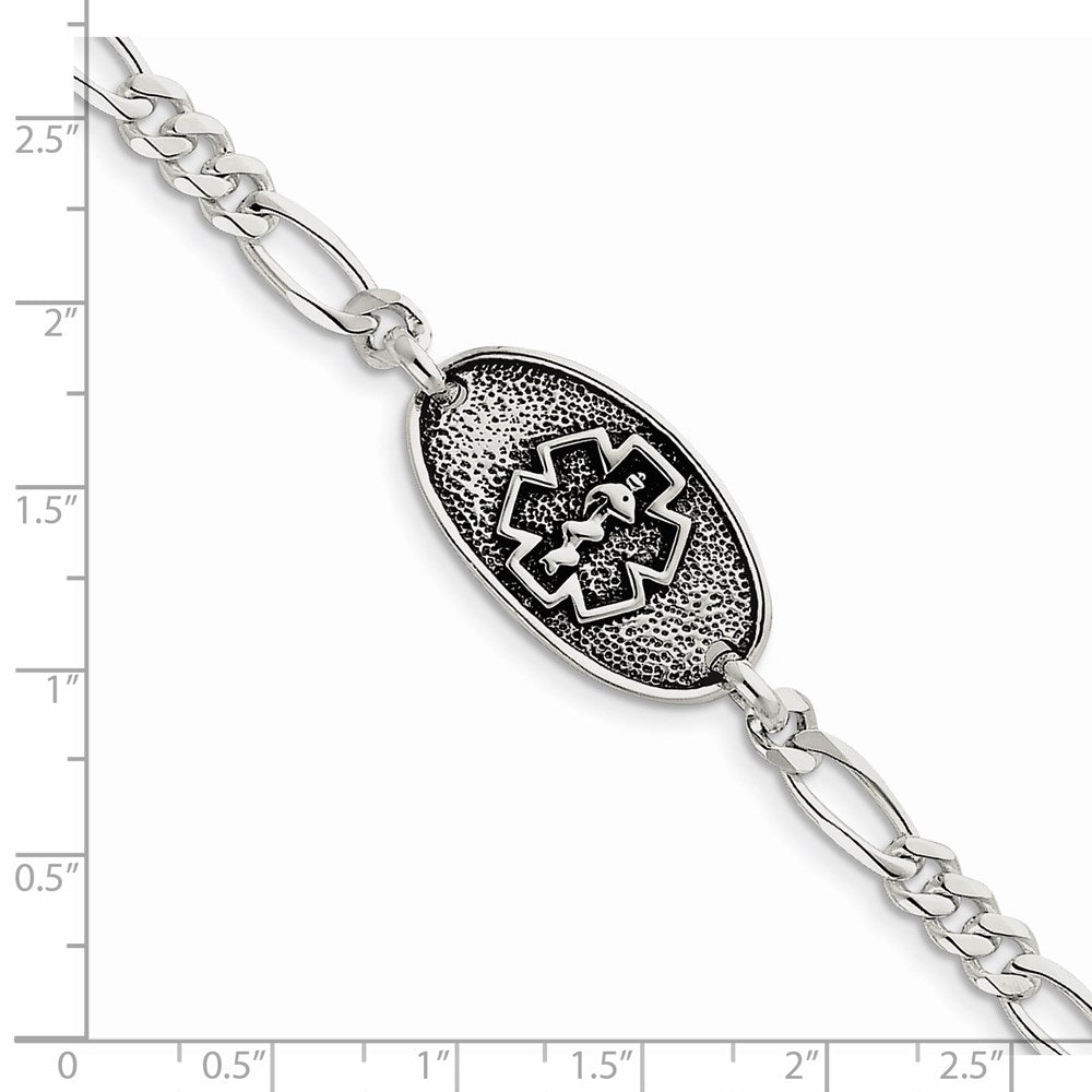 Sterlingsilber Antikisiert / Poliert Medizinisch Armband