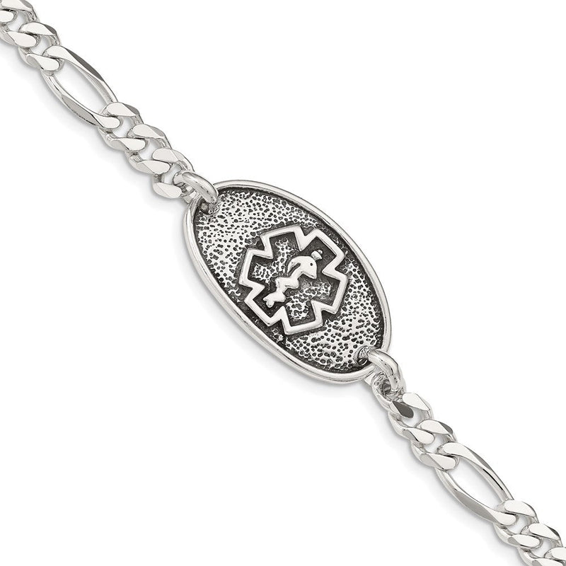 Sterlingsilber Antikisiert / Poliert Medizinisch Armband