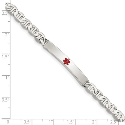 Sterlingsilber Poliert Medizinisch Anker Glieder Id Armband