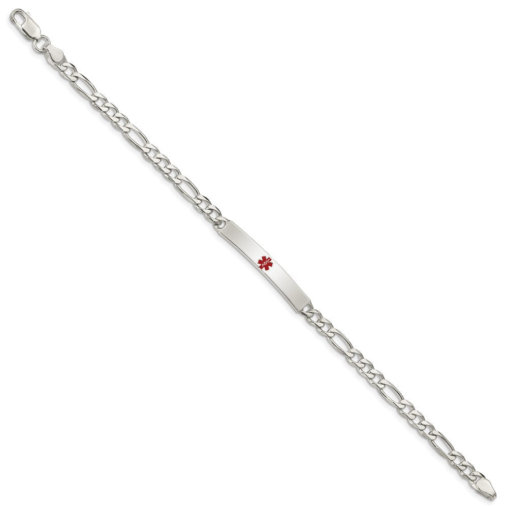 Sterlingsilber Poliert Medizinisch Figaro Anker Glieder Id Armband